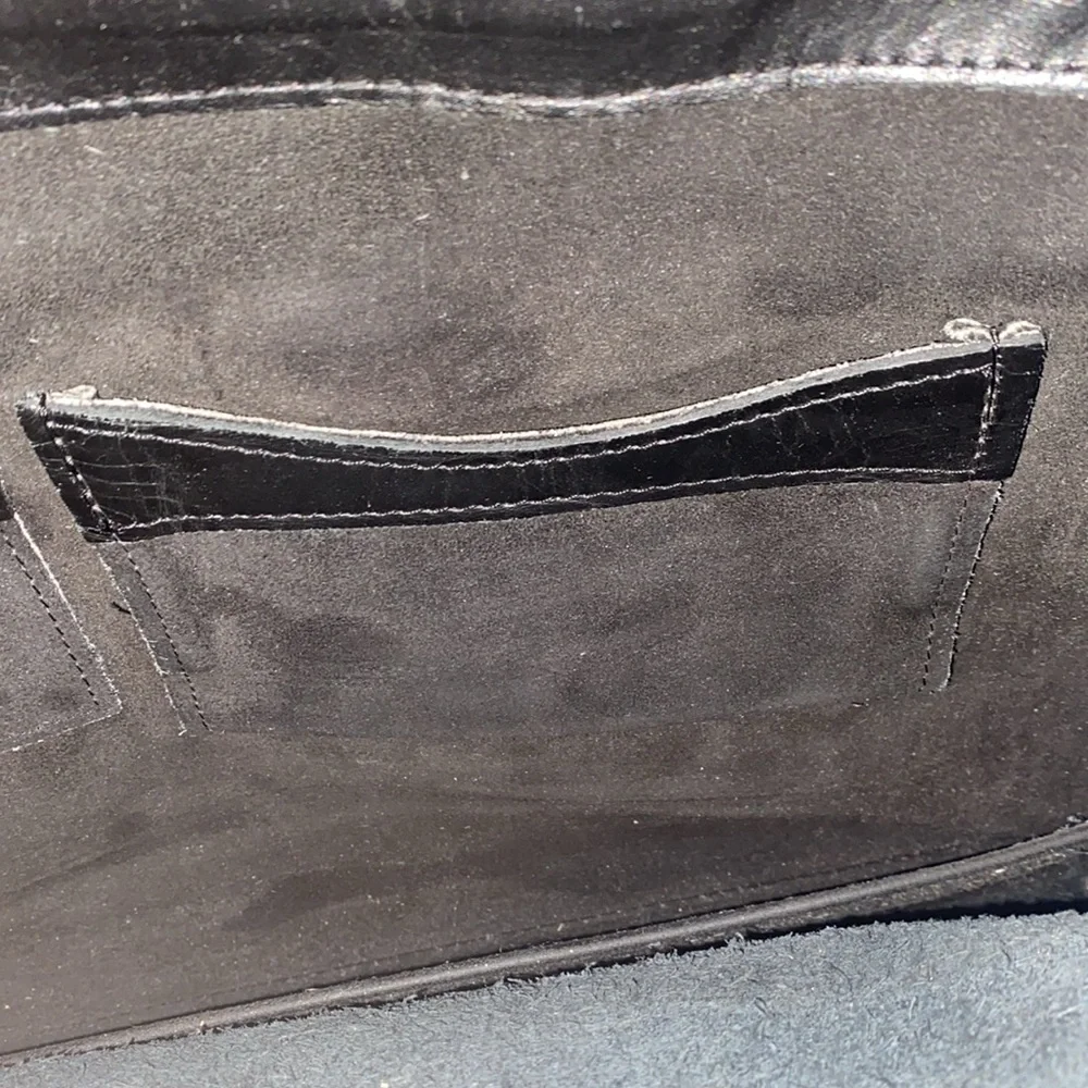 Hartmann black leather briefcase quiet luxury